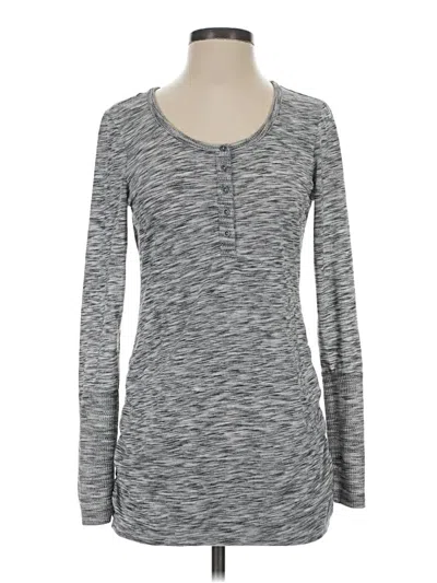 Pre-owned Threads 4 Thought Long Sleeve Henley Shirt In Gray