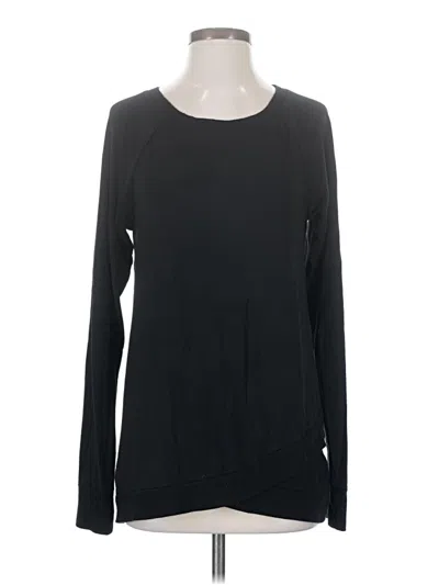 Pre-owned Threads 4 Thought Long Sleeve Top Black Crew Neck Tops