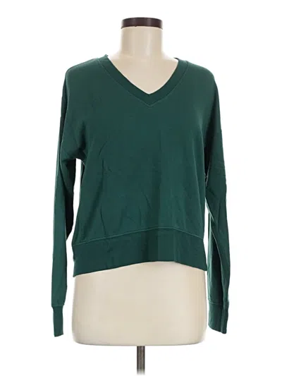 Pre-owned Threads 4 Thought Long Sleeve Top Green V-neck Tops