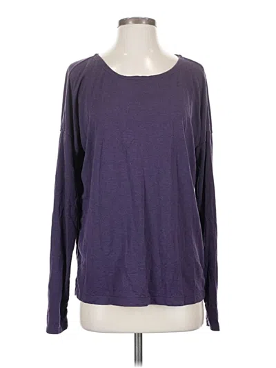 Pre-owned Threads 4 Thought Long Sleeve Top Purple Boatneck Tops