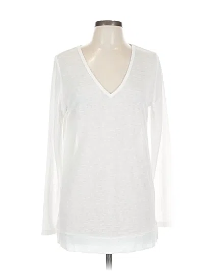 Pre-owned Threads 4 Thought Long Sleeve Top White V Neck Tops