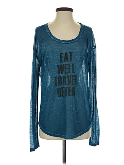 Pre-owned Threads 4 Thought Long Sleeve T-shirt In Teal