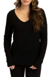 Threads 4 Thought Lorelai Feather Fleece Top In Black