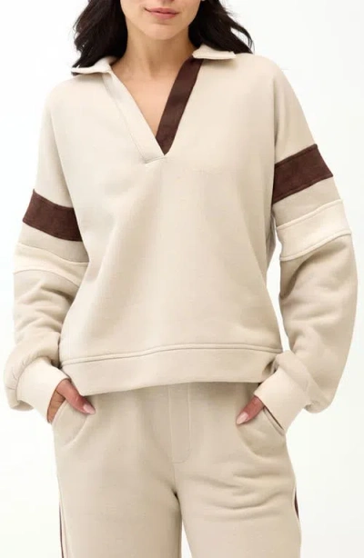 Threads 4 Thought Lourdes Colorblock Fleece Sweatshirt In Neutral