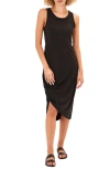 Threads 4 Thought Lula Knotted Sleeveless Jersey Midi Dress In Black