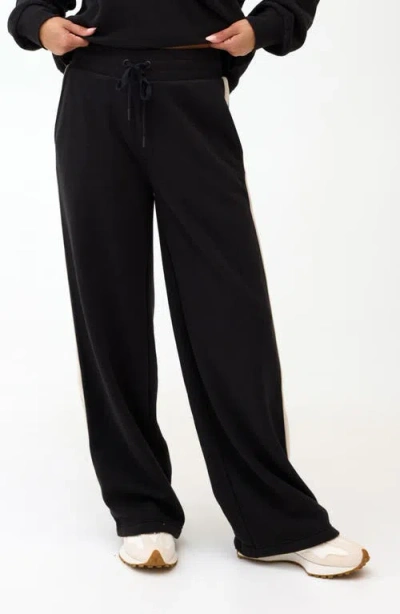 Threads 4 Thought Lupita Side Stripe Fleece Pants In Black