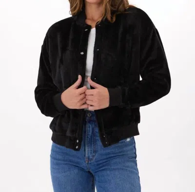 Threads 4 Thought Lynette Sherpa Bomber Jacket In Black