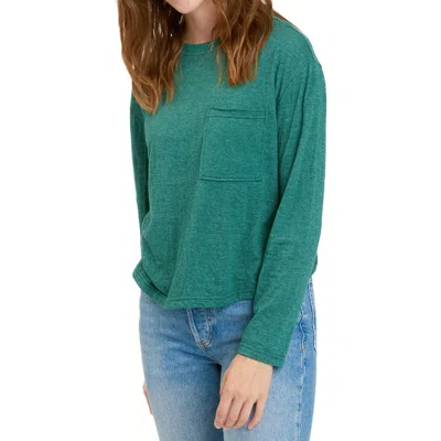 Threads 4 Thought Maggie Heathered Pocket T-shirt In Cypress