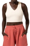 Threads 4 Thought Maliha Twist Back Sports Bra In Ecru