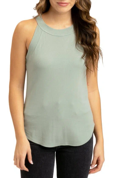 Threads 4 Thought Maresia Feather Ribbed Tank In Wasabi
