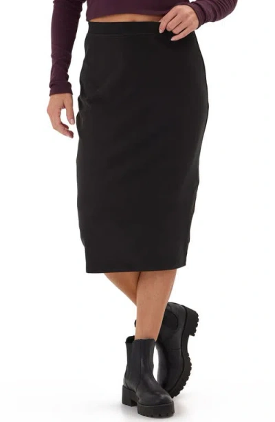 Threads 4 Thought Marla Luxe Midi Skirt In Black