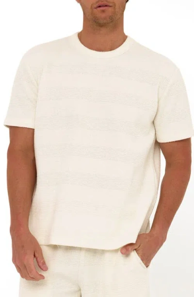 Threads 4 Thought Maxwell Stripe Jacquard Terry Cloth T-shirt In Pink