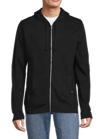 Threads 4 Thought Men's Zip-front Fleece Hoodie In Black