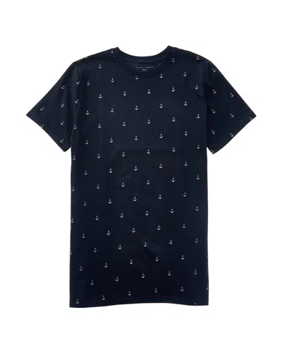 Threads 4 Thought Kids' Micro Anchor Print T-shirt In Blue