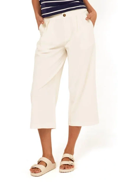 Threads 4 Thought Mikki Pleated Stretch Twill Crop Pants In White