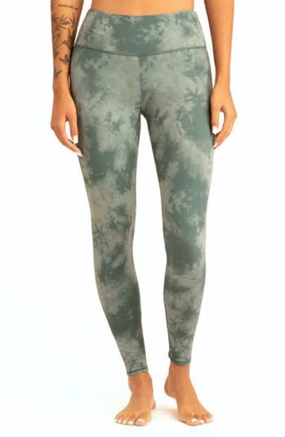 Threads 4 Thought Monica Ripple Tie Dye Mid Rise Leggings In Marsh Multi