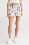 Threads 4 Thought Nicola Tie Dye Fleece Shorts In Indigo Sea