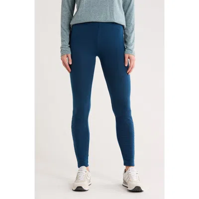 Threads 4 Thought Nouveau Moto Fleece Leggings In Blue