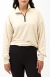 Threads 4 Thought Nyla Fleece Half Zip Pullover In Neutral