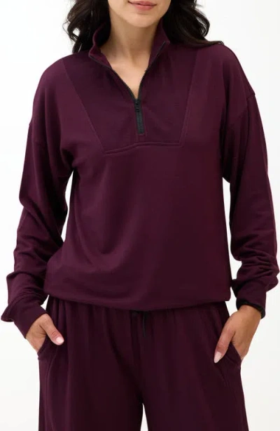Threads 4 Thought Nyla Fleece Half Zip Pullover In Purple