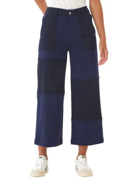 Threads 4 Thought Pamela Patchwork Wide Leg Crop Pants In Blue