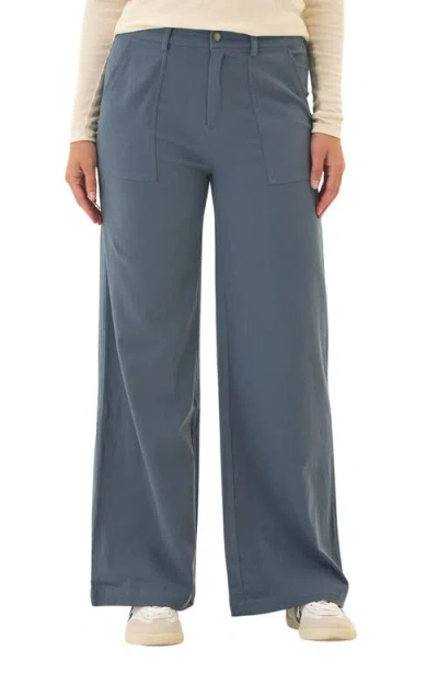 Threads 4 Thought Pamela Stretch Twill Wide Leg Pants In Blue
