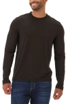 Threads 4 Thought Parker Heather Luxe Long Sleeve T-shirt In Black