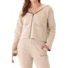 Threads 4 Thought Raychelle Front Zip Crop Hoodie In Chai