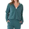 Threads 4 Thought Raychelle Front Zip Crop Hoodie In Watercress
