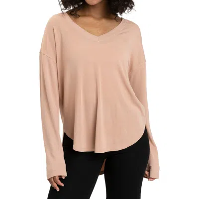 Threads 4 Thought Rhayne Rib Long Sleeve T-shirt In Latte