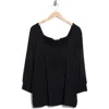 Threads 4 Thought Rosalinda Square Neck Sweater In Black