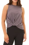 Threads 4 Thought Rosita Front Twist Muscle Tank In Gray