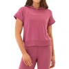 Threads 4 Thought Sammie Short Sleeve Hoodie In Pink
