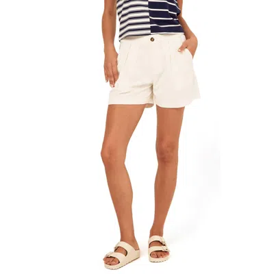 Threads 4 Thought Selene Pleated Stretch Twill Shorts In White