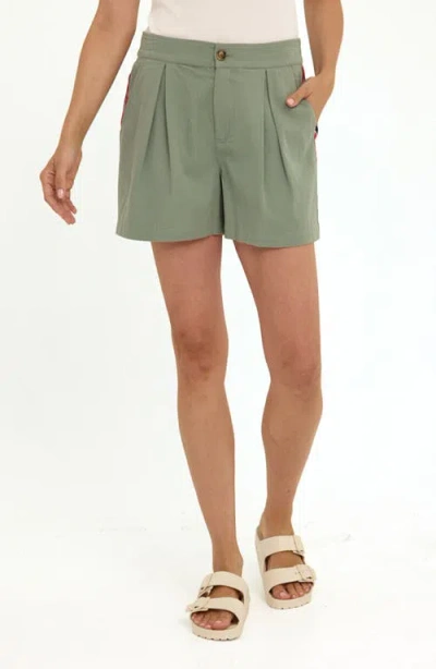 Threads 4 Thought Selene Stretch Twill Shorts In Green