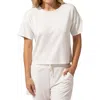 Threads 4 Thought Shana Drop Shoulder Terry Top In Ecru