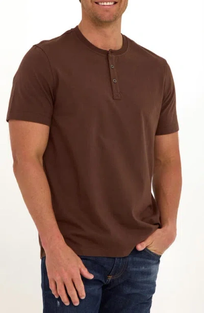 Threads 4 Thought Shayne Luxe Jersey Henley In Brown