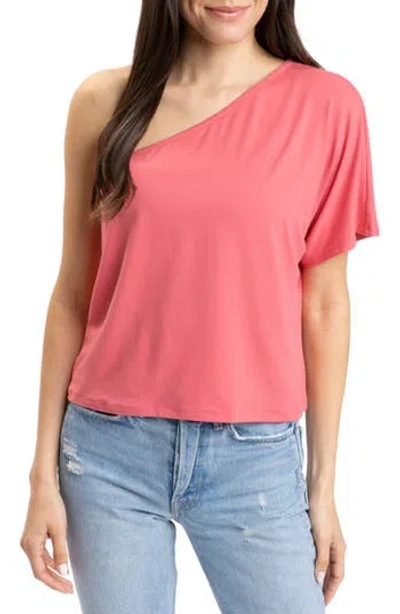 Threads 4 Thought Shivani Luxe Jersey One-shoulder Top In Guava