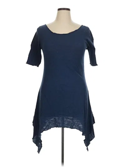 Pre-owned Threads 4 Thought Short Sleeve Top Blue Cold Shoulder Neckline Tops