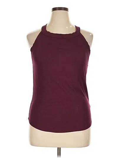 Pre-owned Threads 4 Thought Sleeveless Top Burgundy Halter Neckline Tops