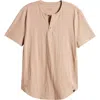 Threads 4 Thought Slub Organic Cotton Henley In Balsa