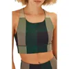 Threads 4 Thought Strappy Colorblock Sports Bra In Green