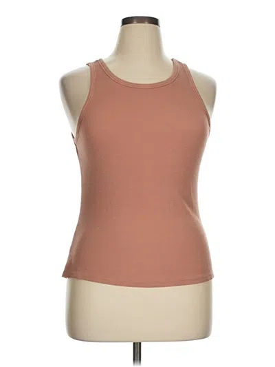 Pre-owned Threads 4 Thought Tank Top Brown Halter Neckline Tops