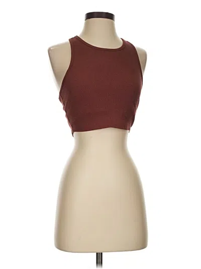 Pre-owned Threads 4 Thought Tank Top Brown Halter Neckline Tops