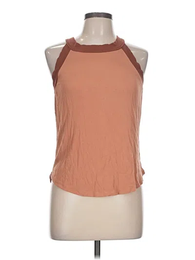 Pre-owned Threads 4 Thought Tank Top Brown Halter Neckline Tops