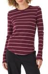 Threads 4 Thought Torri Caribbean Stripe Rib Long Sleeve T-shirt In Multi