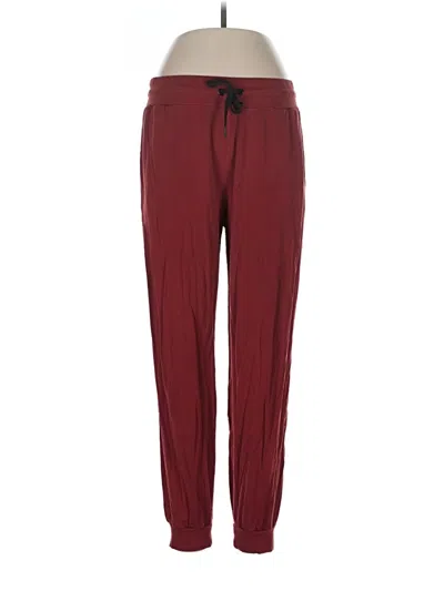 Pre-owned Threads 4 Thought Track Pants In Burgundy