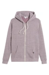 Threads 4 Thought Trim Fit Heathered Fleece Zip Hoodie In Dark Plum