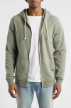 Threads 4 Thought Trim Fit Heathered Fleece Zip Hoodie In Green
