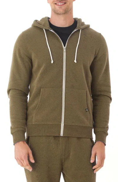 Threads 4 Thought Trim Fit Heathered Fleece Zip Hoodie In Green